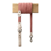 Corduroy & Vegan Leather Dog Leash - Dusty Pink